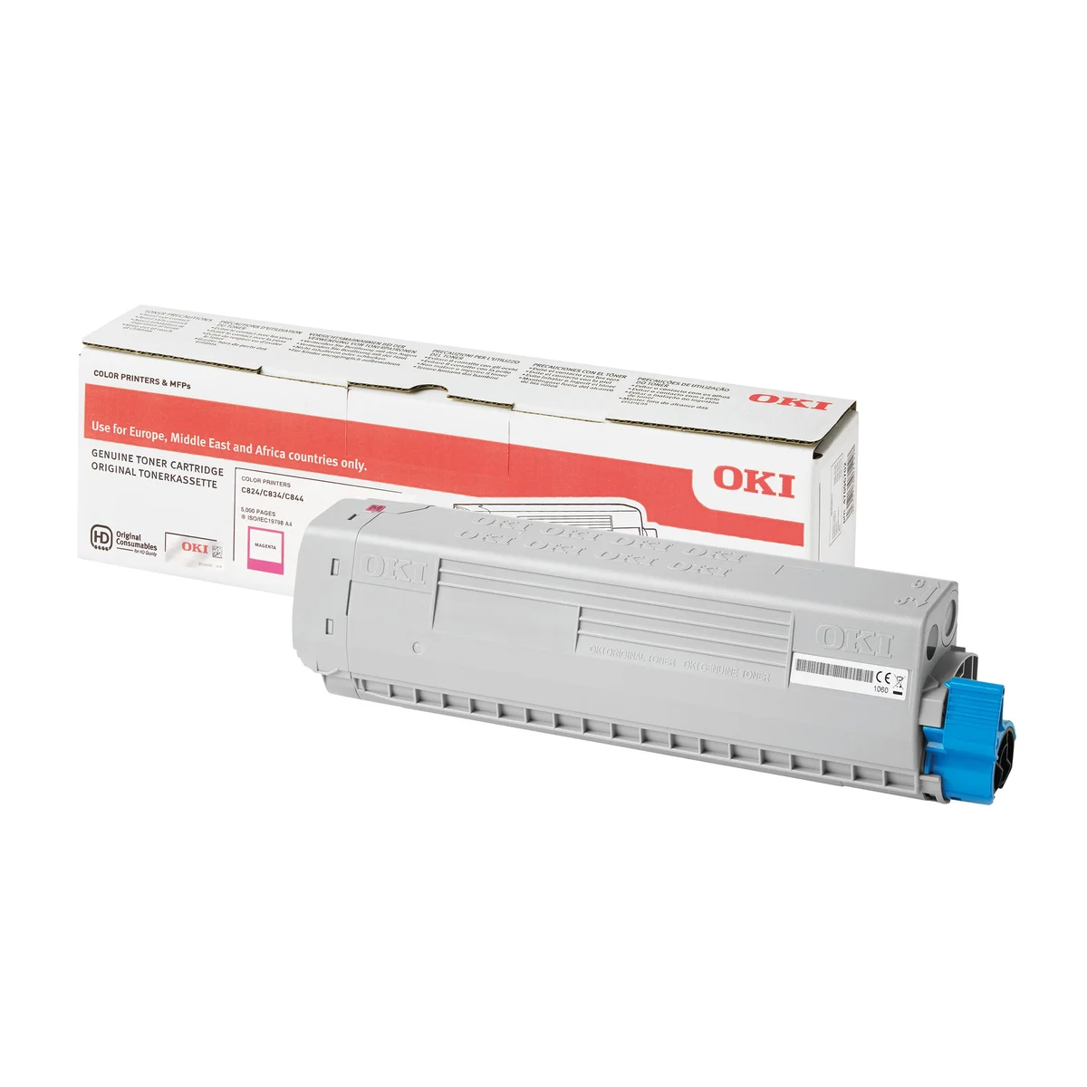 Oki C824 5K Toner Cartridge Magenta 47095702 - Image 1