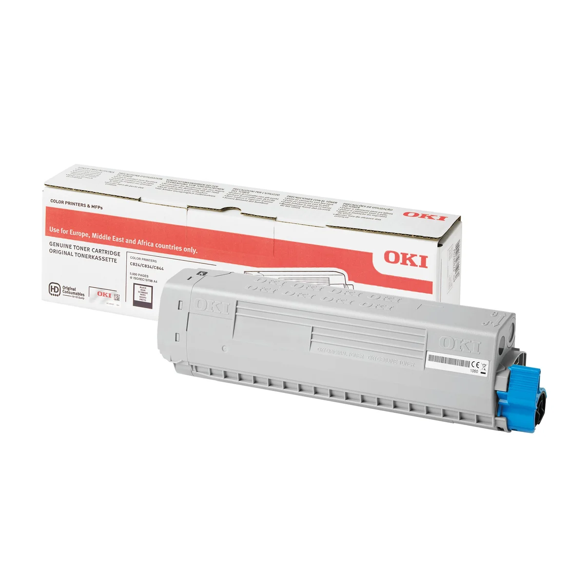 Oki C824 5K Toner Cartridge Black 47095704 - Image 1