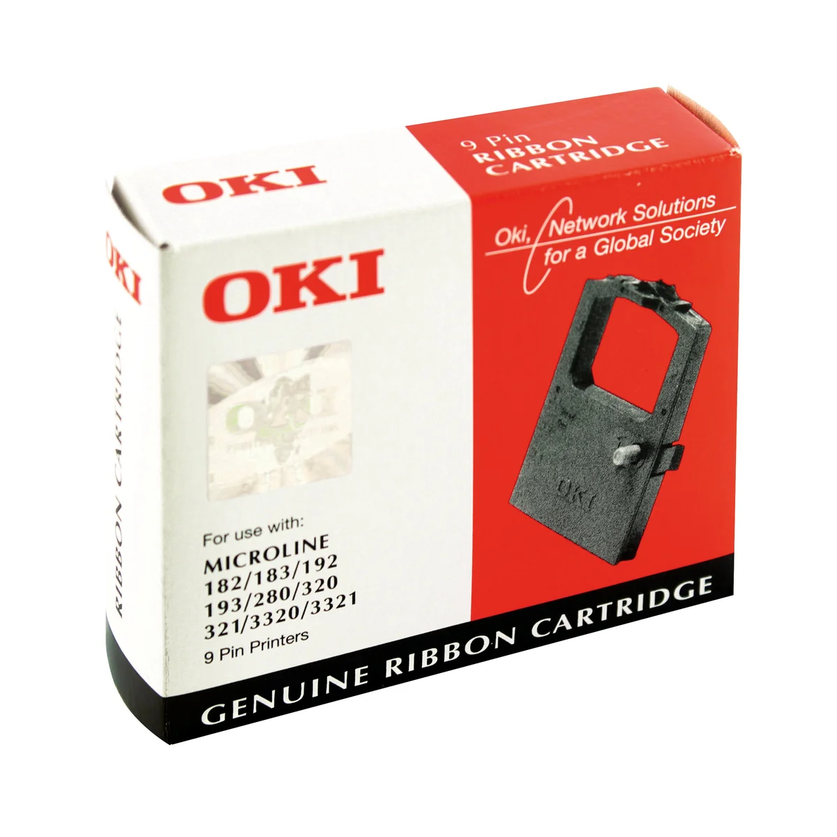 Oki Microline 182/183/192/193/280/320/321 Fabric Ribbon Black 09002303