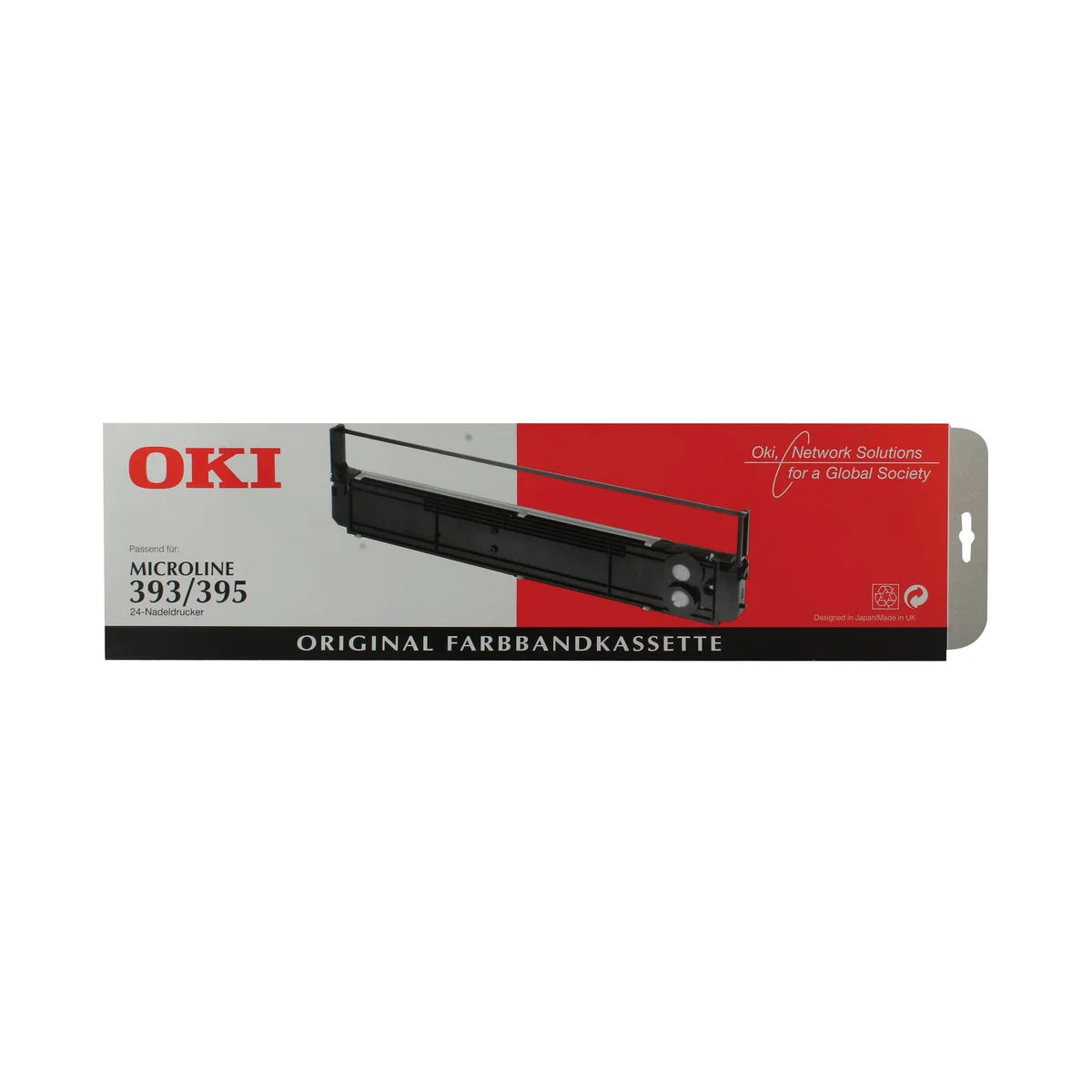 Oki Microline 393/395C Fabric Ribbon Black 09002311