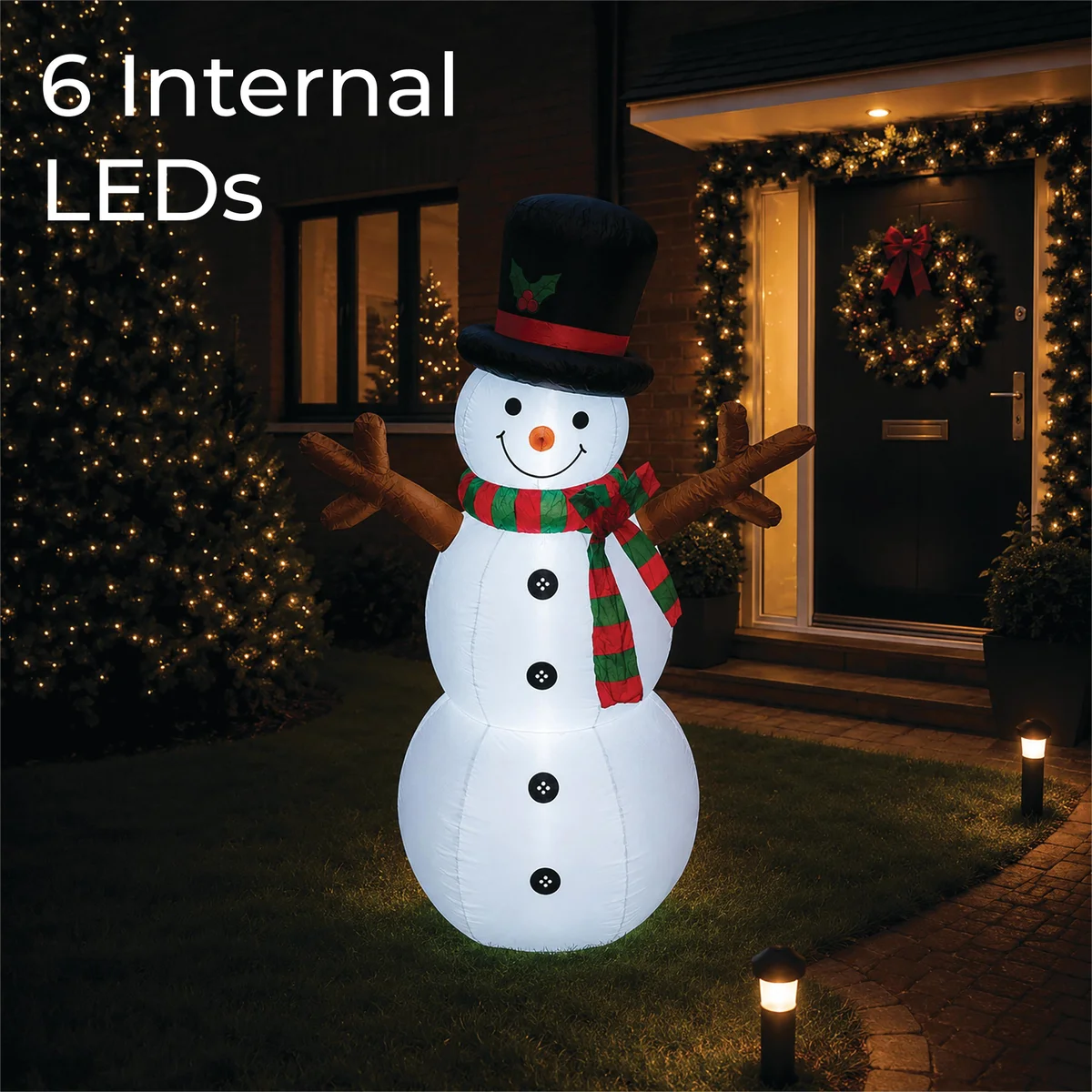 LED Outdoor/Indoor Inflatable Snowman 1800mm GH9044 - Image 2