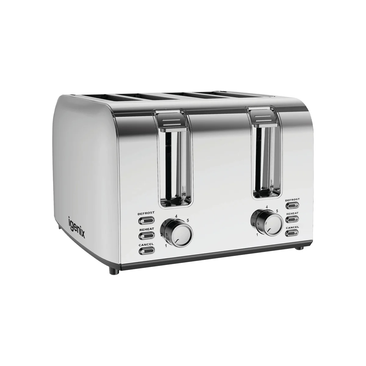 Igenix 4 Slice Toaster 1500W Stainless Steel IGT0409SS - Image 2