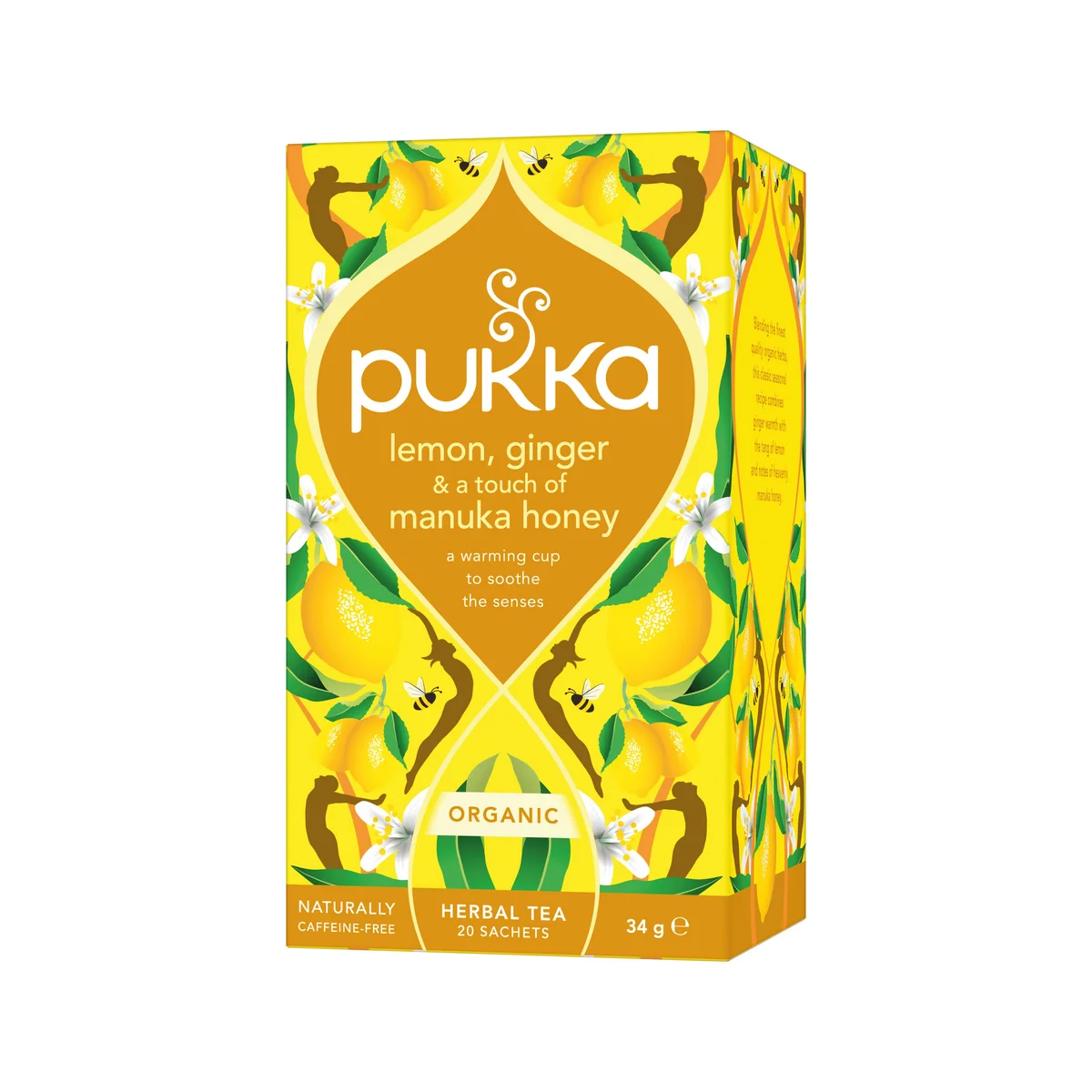 Pukka Organic Lemon Ginger and a Touch of Manuka Honey Tea Bags (Pack of 20) 801543 - Image 3