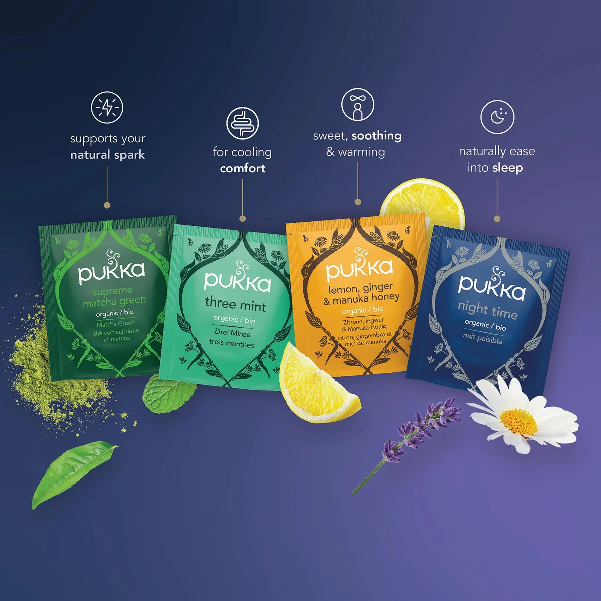 Pukka Organic Herbal and Green Tea Collection Tea Bags (Pack of 20) 802104 - Image 3