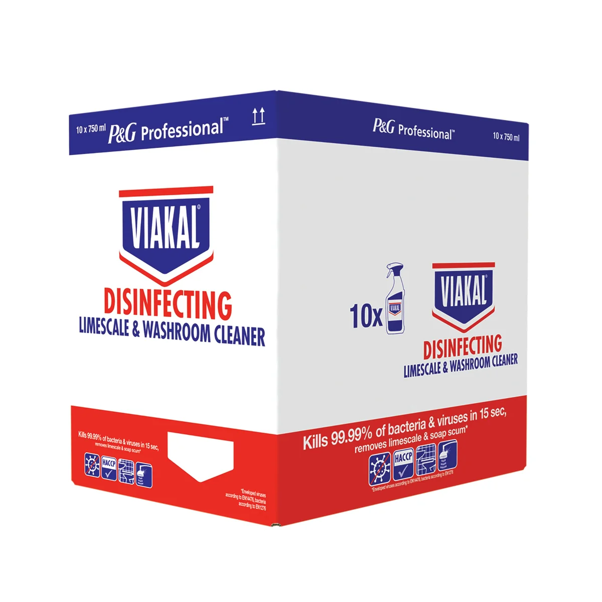 Viakal Professional Disinfectant Limescale and Washroom Cleaner Spray 750ml (Pack of 10) PX95989C - Image 3