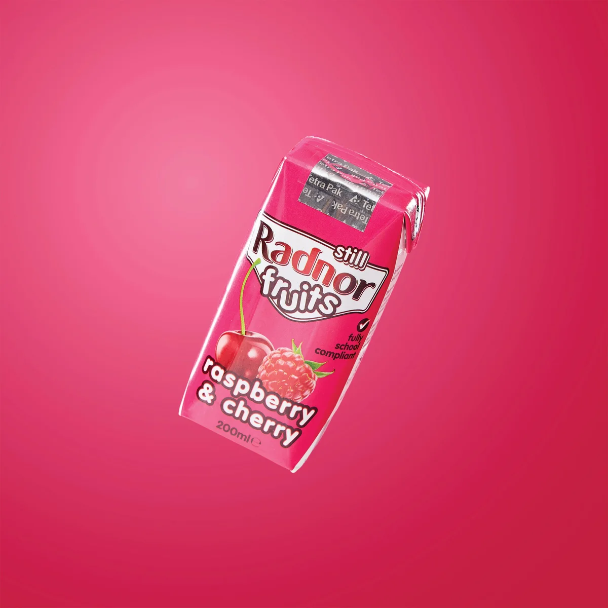 Radnor Fruits Raspberry + Cherry Tetra Pack 200ml (Pack of 24) T-RF20STRC/24 - Image 2