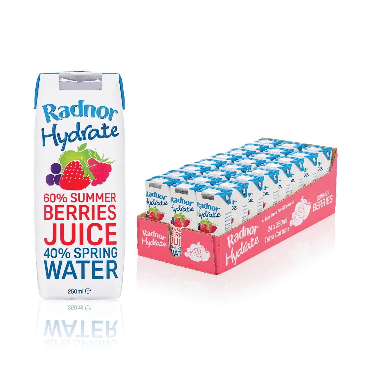 Radnor Hills Hydrate Water Tetra Pak Summer Berries 250ml (Pack of 12) T-RH25SB/24 - Image 2