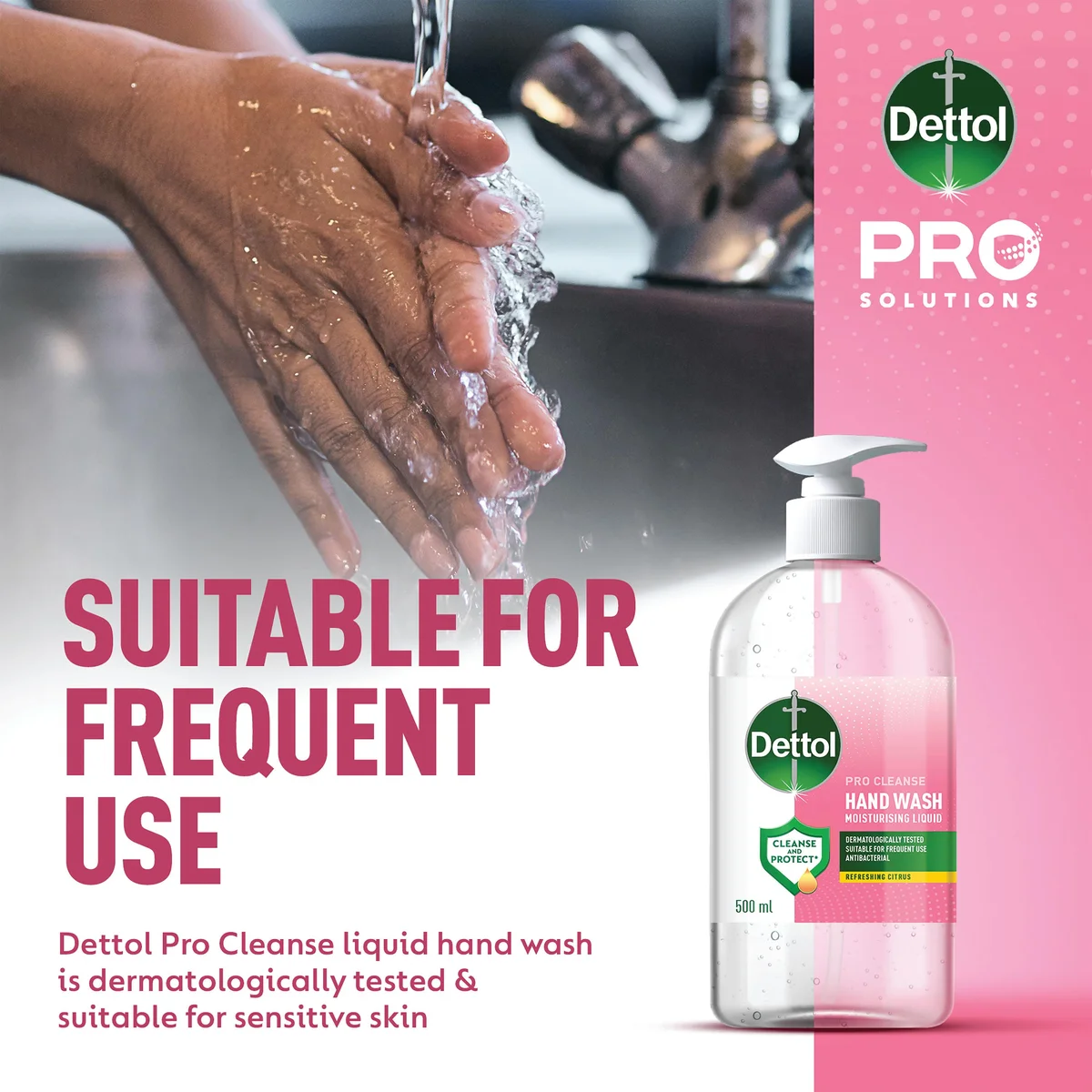Dettol Pro Cleanse Antibacterial Liquid Hand Soap 500ml 3256520 - Image 3