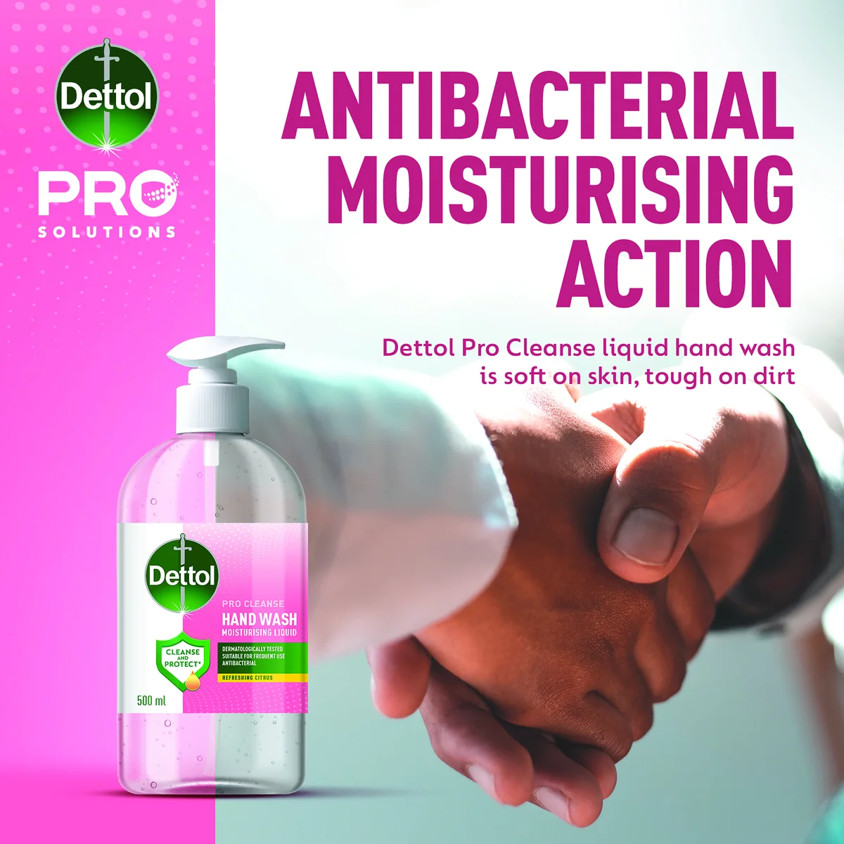 Dettol Pro Cleanse Antibacterial Liquid Hand Soap 500ml 3256520 - Image 4