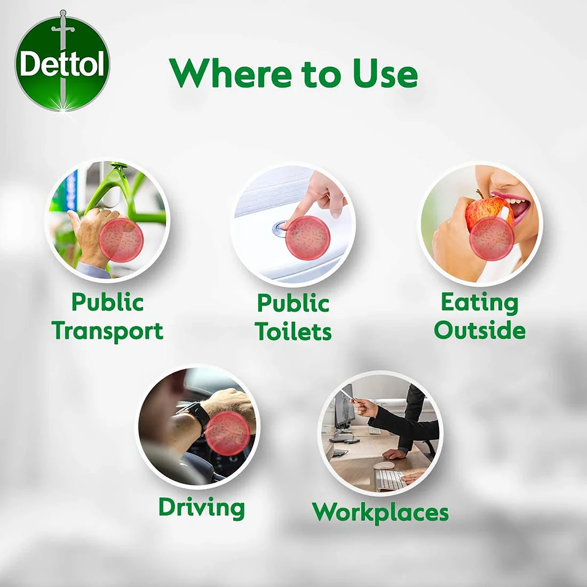 Dettol Hand Sanitiser Gel On the Go 50ml (Pack of 12) 3028667 - Image 3