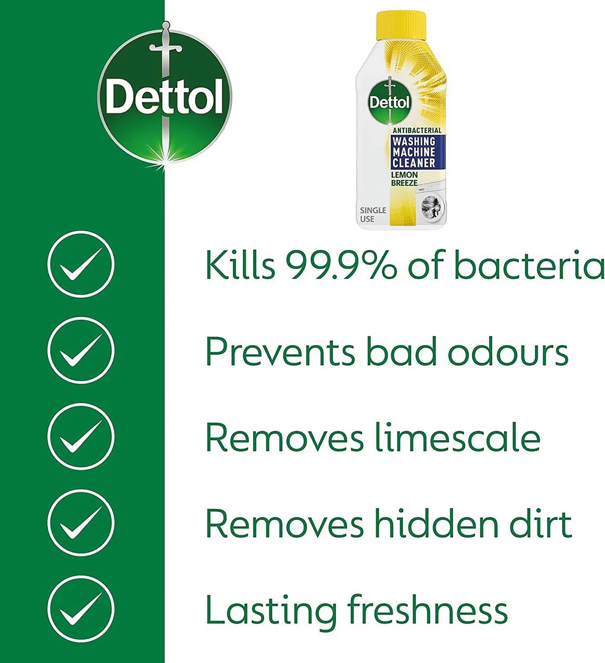 Dettol Washing Machine Cleaner Lemon 250ml 3253195 - Image 2