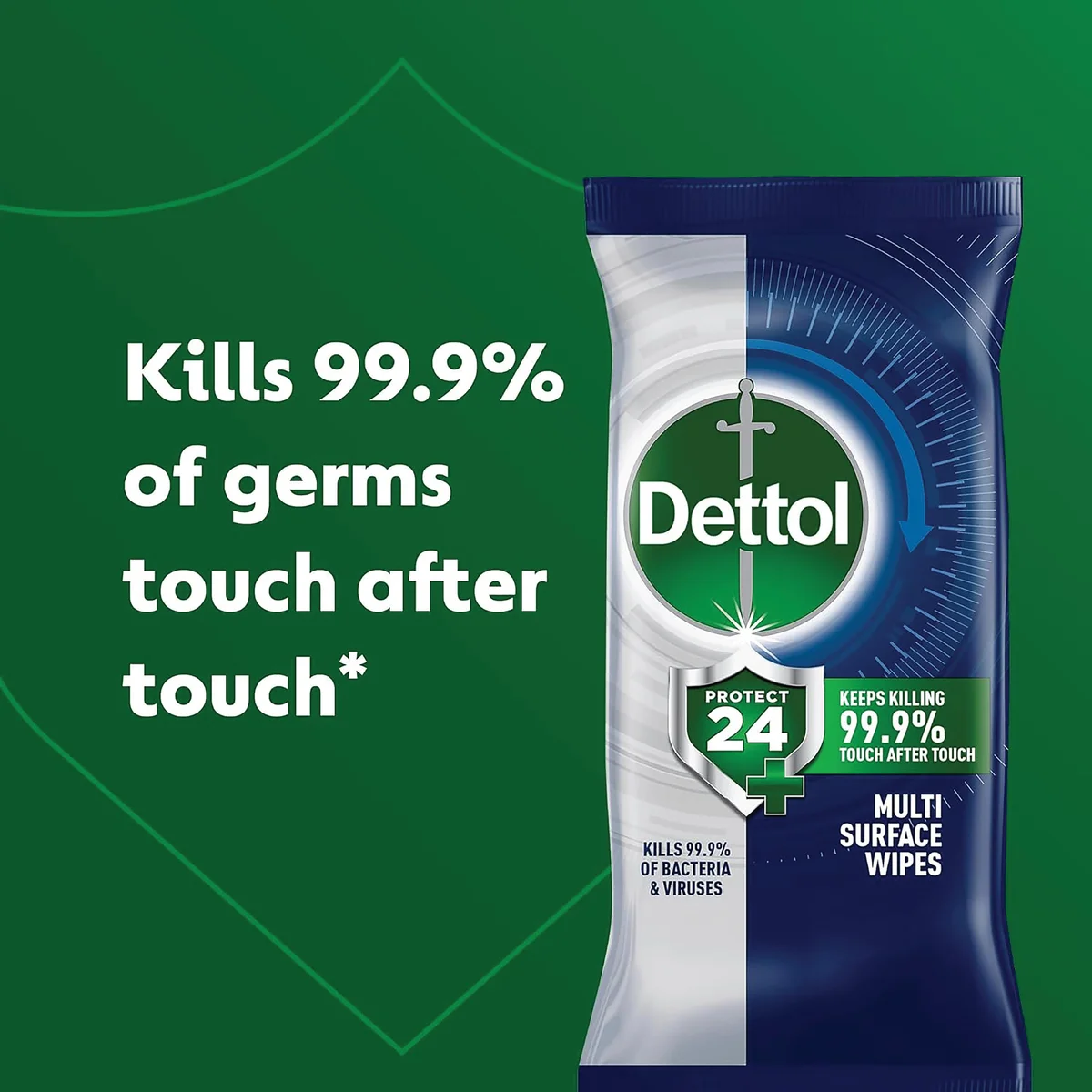 Dettol Bio Surface Wipes Fresh 80 wipes (Pack of 5) GB-T0Z - Image 2