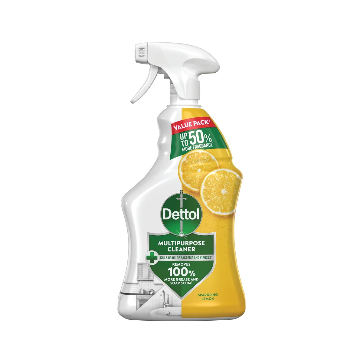 Dettol Multipurpose Cleaner Spray Sparkling Lemon 1 Litre (Pack of 6) 3350211