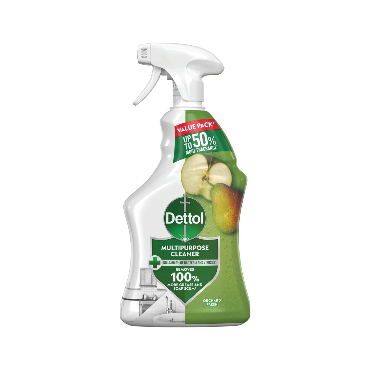 Dettol Multipurpose Cleaner Spray Orchard Fresh 1 Litre (Pack of 6) 3350713