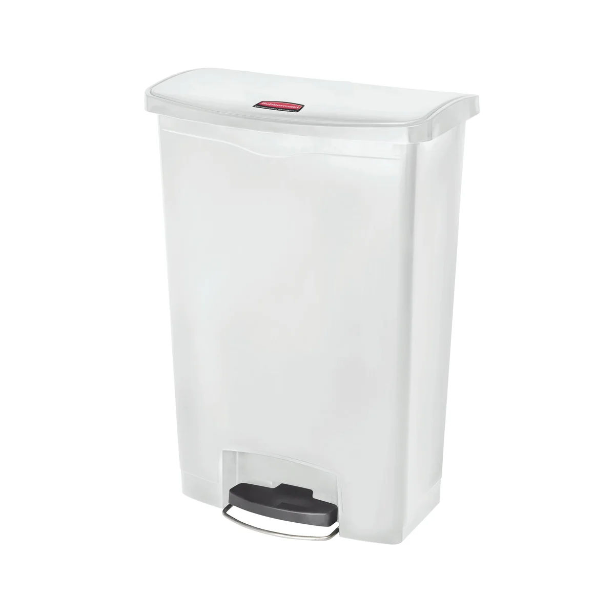 Rubbermaid Slim Jim Pedal Bin Step On Resin 90 Litres White 1883561 - Image 2