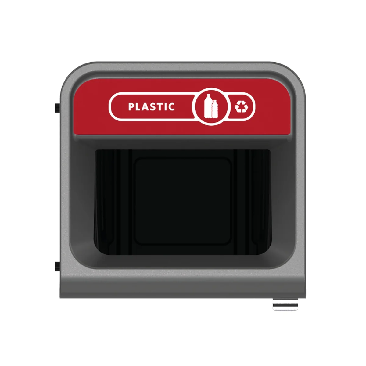 Rubbermaid Configure Container with Plastic Recycling Label 87L Red 2154752 - Image 3