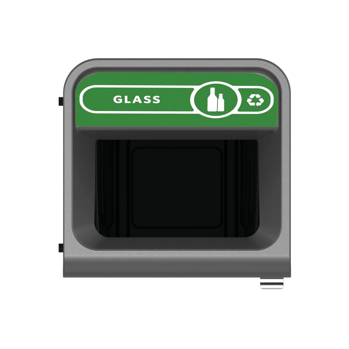 Rubbermaid Configure Container with Glass Recycling Label 87L Green 2154754 - Image 3