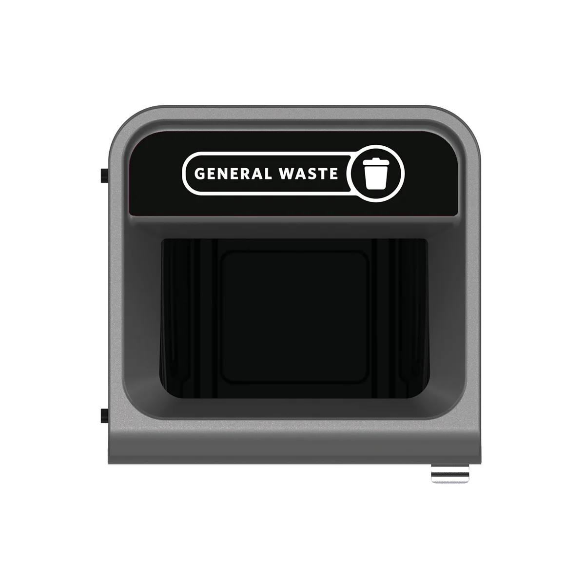 Rubbermaid Configure Container with General Waste Label 87L Black 2154755 - Image 3