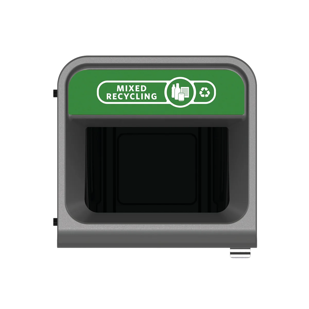 Rubbermaid Configure Container with Mixed Recycling Label 87L Green 2154758 - Image 3