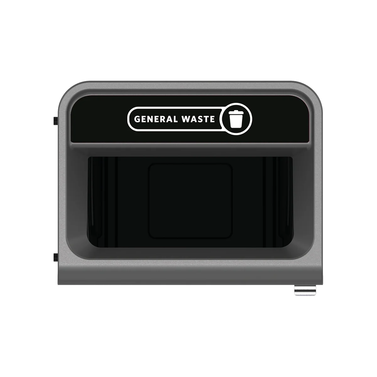 Rubbermaid Configure Container with General Waste Label 125L Black 2154762 - Image 3