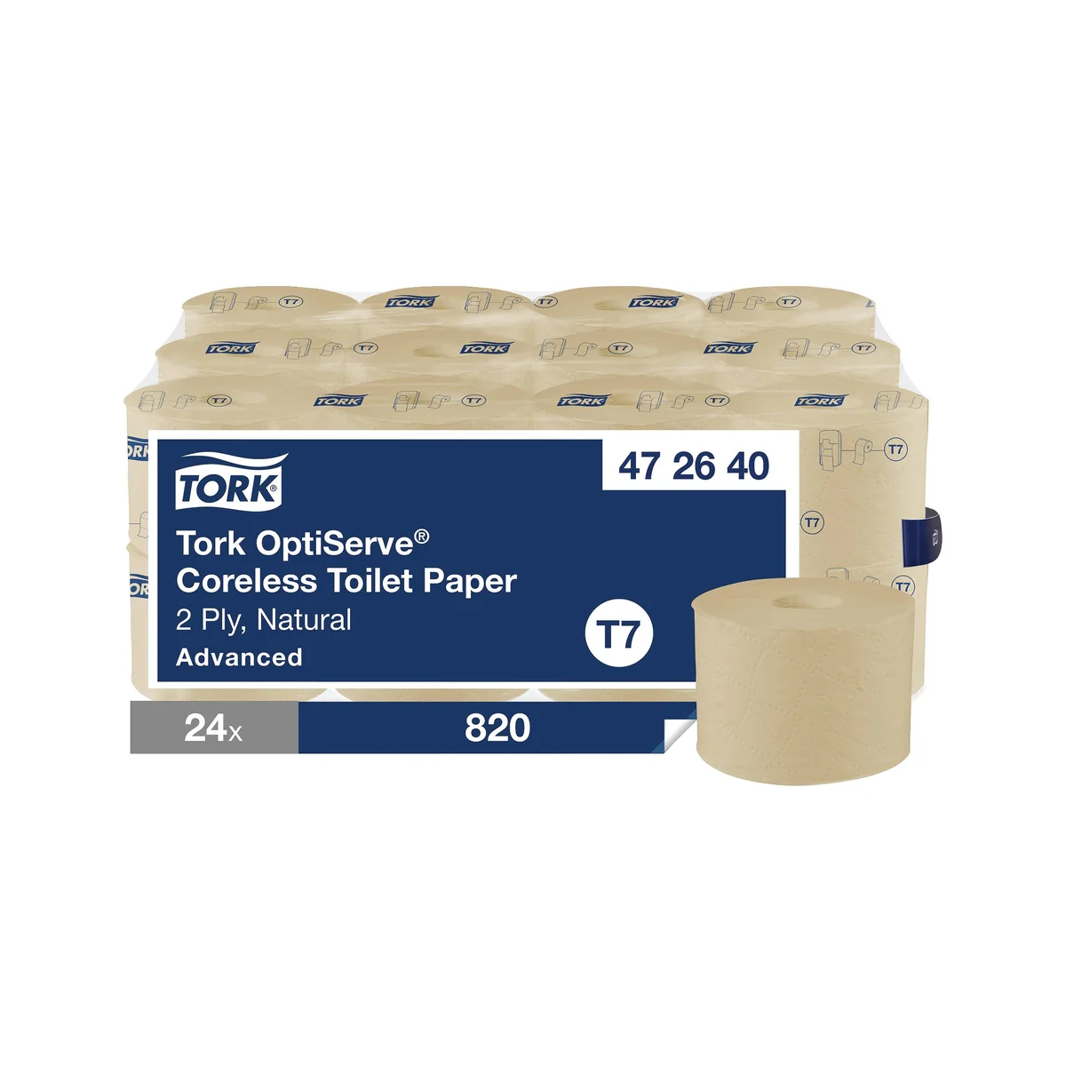 Tork OptiServe Coreless Toilet Paper Roll Natural (Pack of 24) 472640 - Image 2