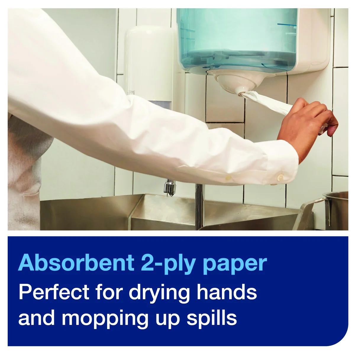 Tork Reflex Multipurpose Wiping Paper Plus 2-Ply 200 Sheets (Pack of 9) 473474 - Image 4