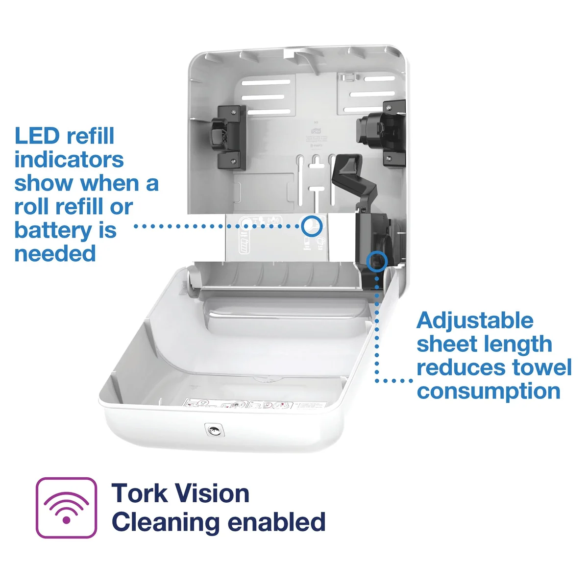 Tork Matic Hand Towel Roll Dispenser with Intuition Sensor White 551100 - Image 2
