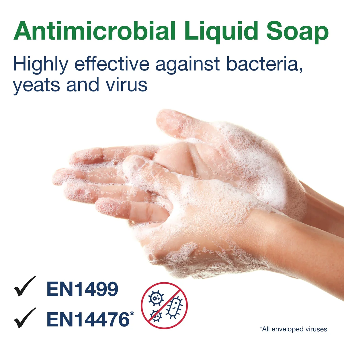 Tork Antimicrobial Hand Washing Liquid Soap (Pack of 6) 424709 - Image 3