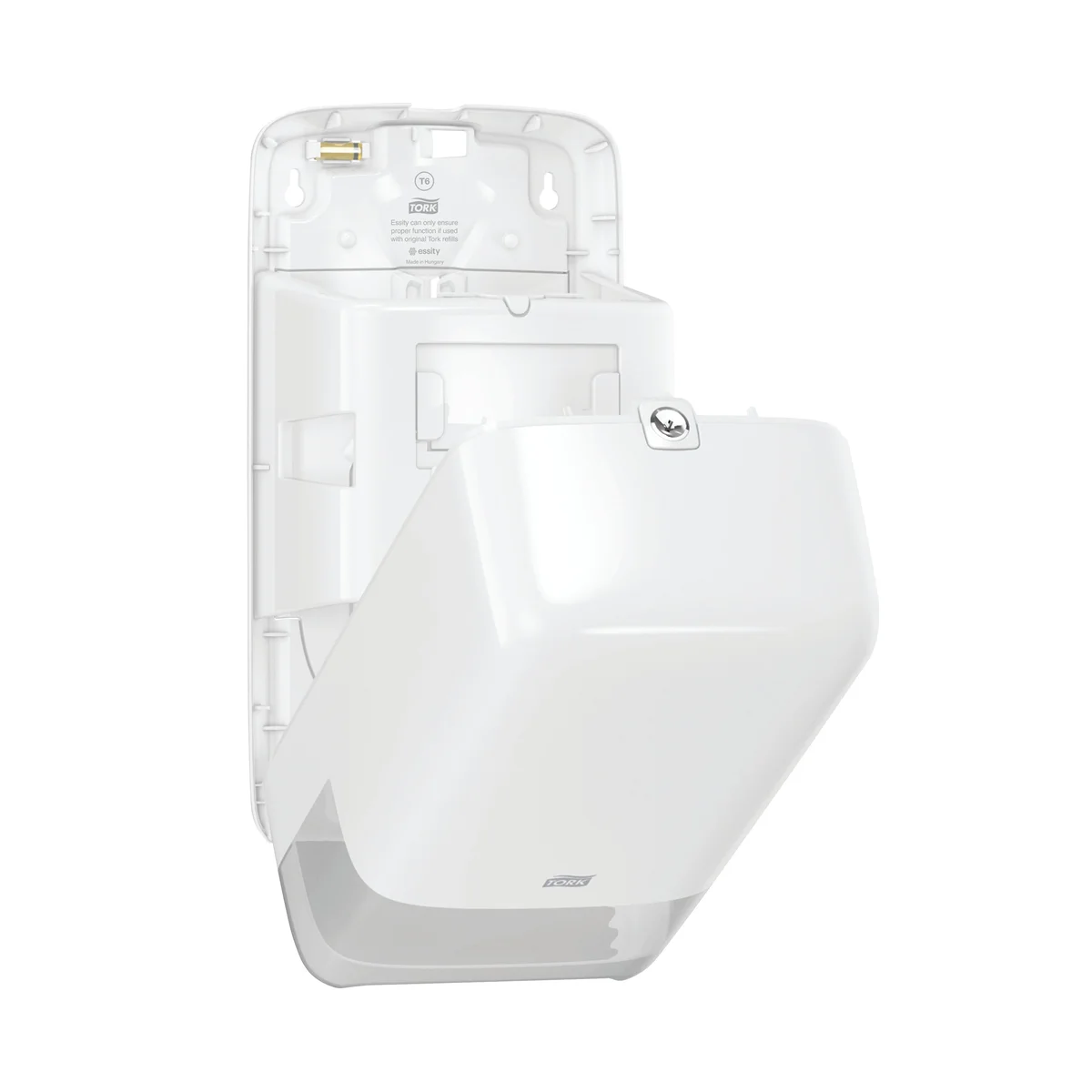 Tork T6 Twin Mid-Size Toilet Roll Dispenser White 557500 - Image 2