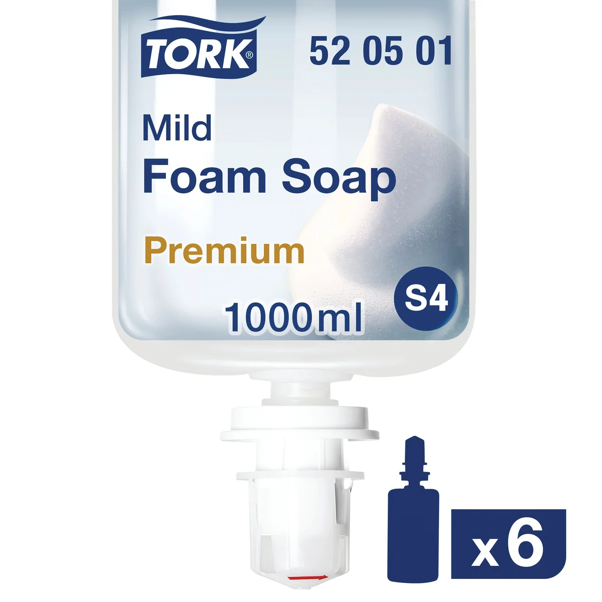 Tork Mild Foam Soap S4 Refill 1 Litre (Pack of 6) 520501 - Image 2