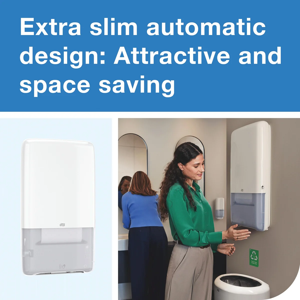 Tork PeakServe Automatic Hand Towel Dispenser White 552504 - Image 3