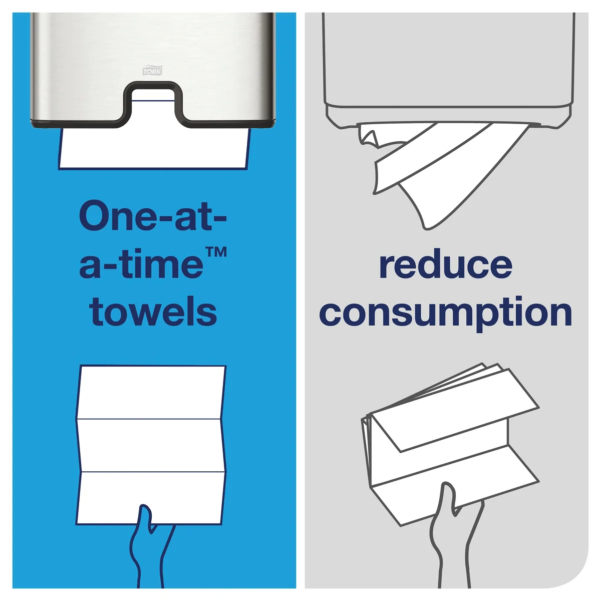 Tork Xpress Multifold Hand Towel 1-Ply H2 Blue 250 Sheets (Pack of 12) 471069 - Image 3
