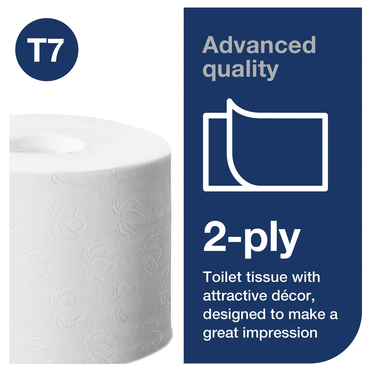 Tork T7 Coreless Mid-Size Toilet Roll Advanced 2-Ply White 900 Sheets (Pack of 36) 472199 - Image 2