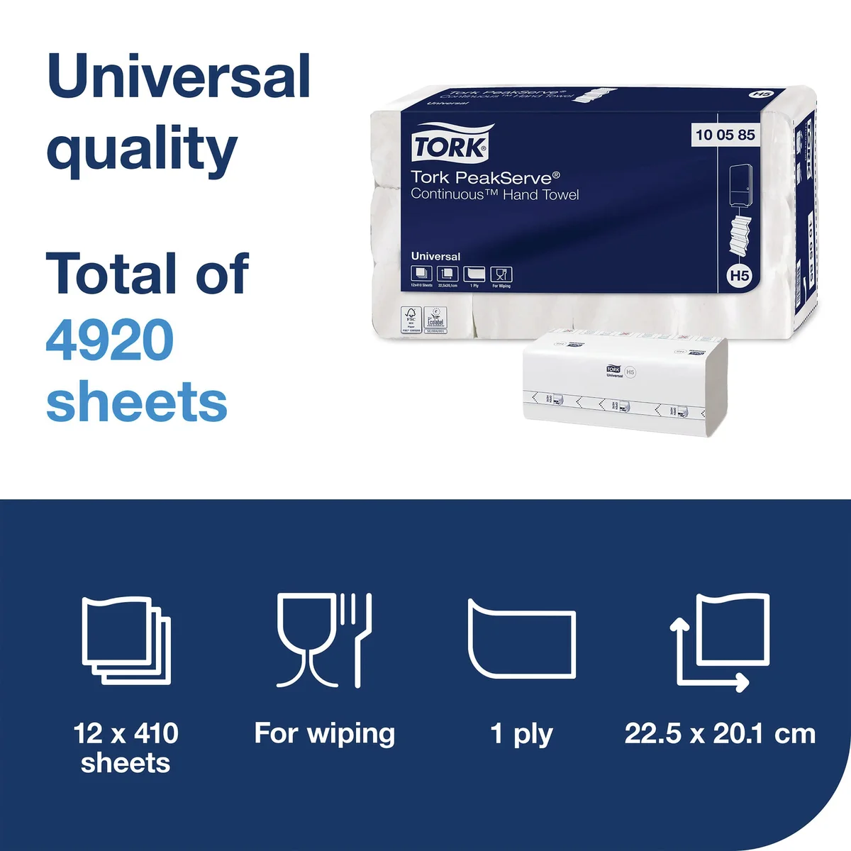 Tork PeakServe Continuous Hand Towels (12 Pack) SCA85606 - Image 2