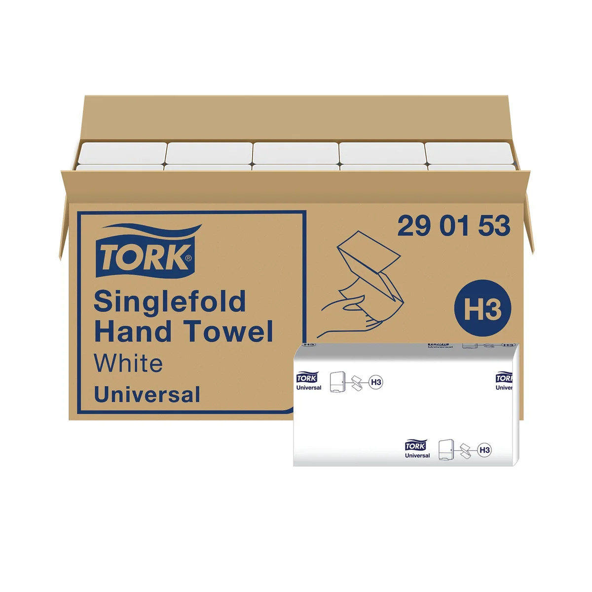 Tork 2-Ply Hand Towel Singlefold Universal (Pack of 15) 290153
