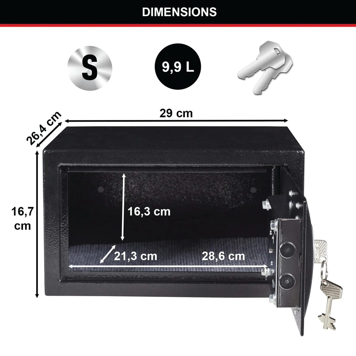 Master Lock Security Safe Key Lock Black X031ML - Image 3