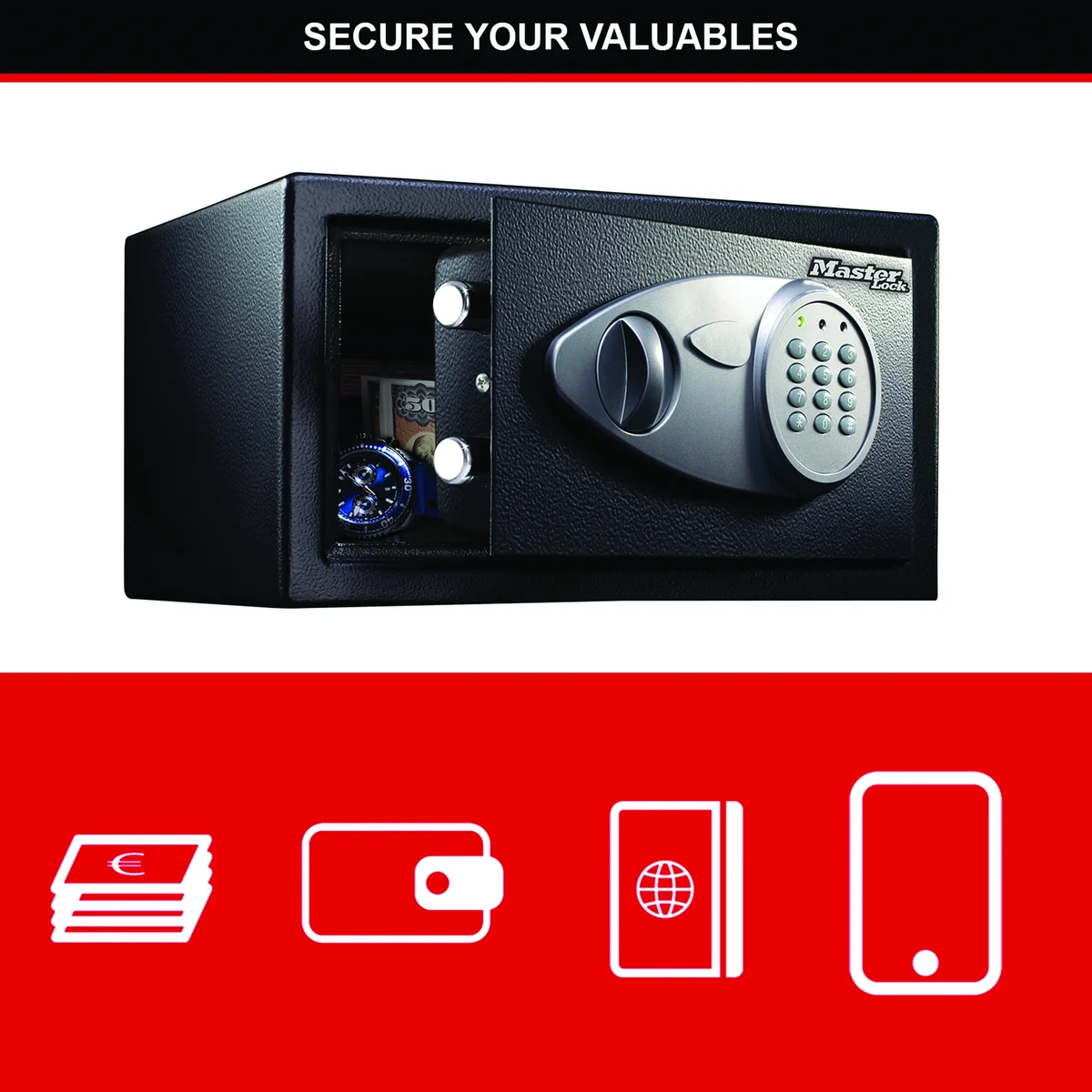 Master Lock Security Safe Electric Lock 11.6 Litre X041ML - Image 4