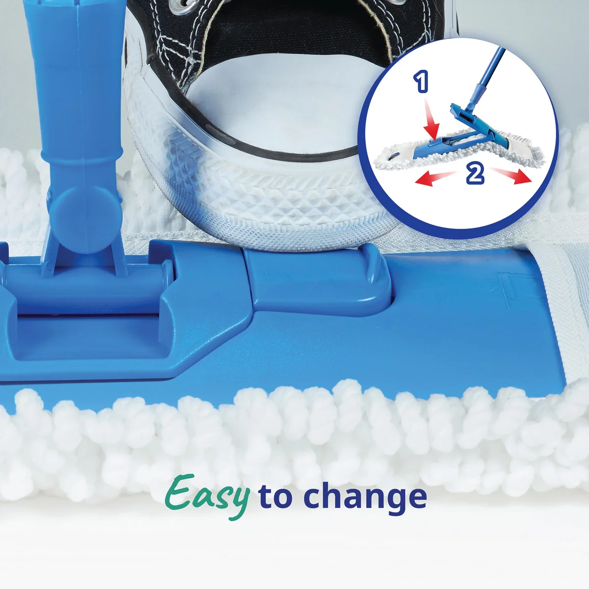 Spontex Extra Flat Wet and Dry Microfibre Mop 19100050 - Image 2