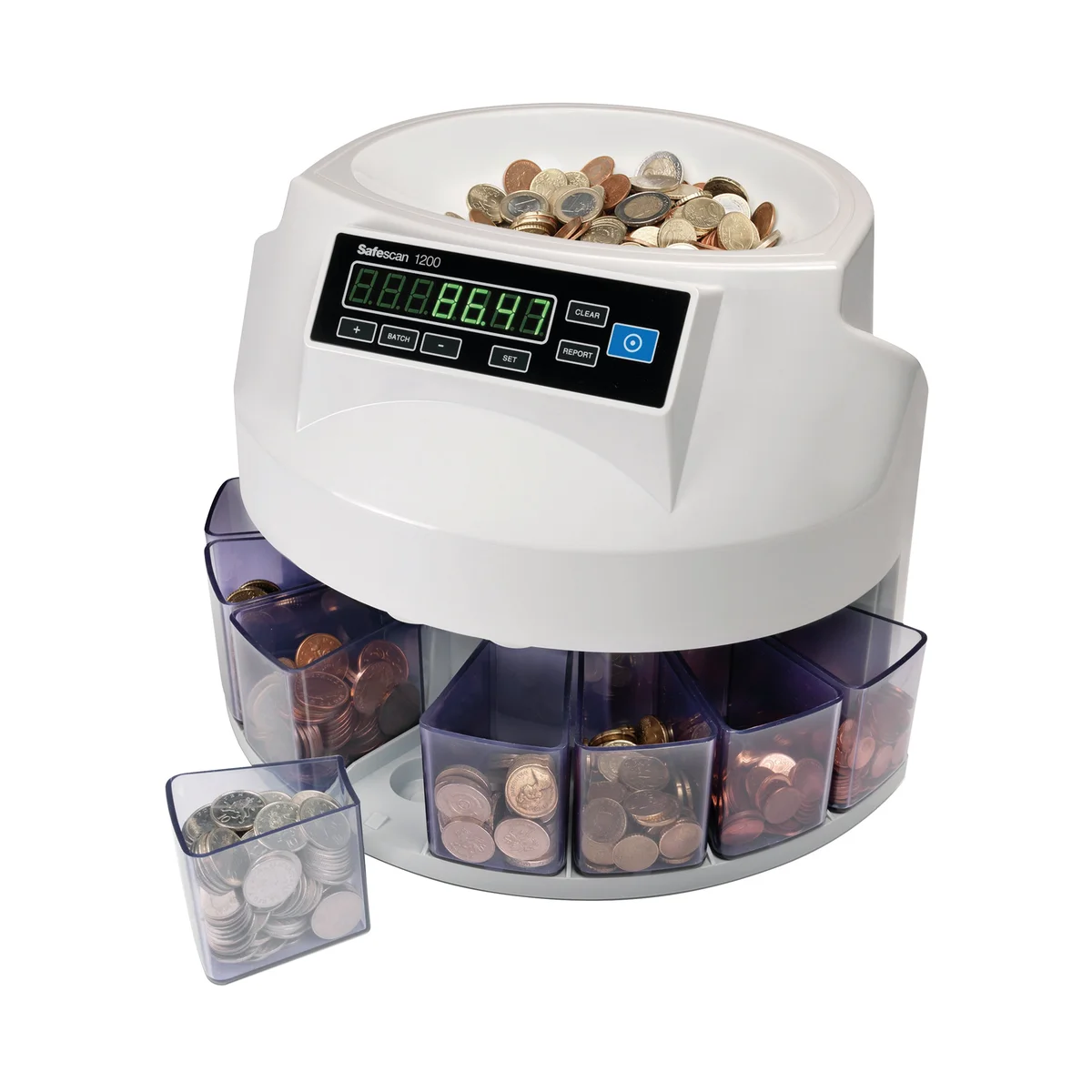 Safescan Mixed Coin Counter and Sorter Euro UK Plug 113-0260 - Image 2