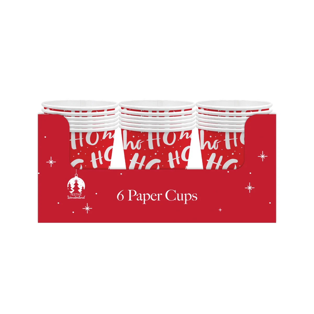 Contemporary Christmas Party Paper Cups x6 (Pack of 12) X9984B - Image 2