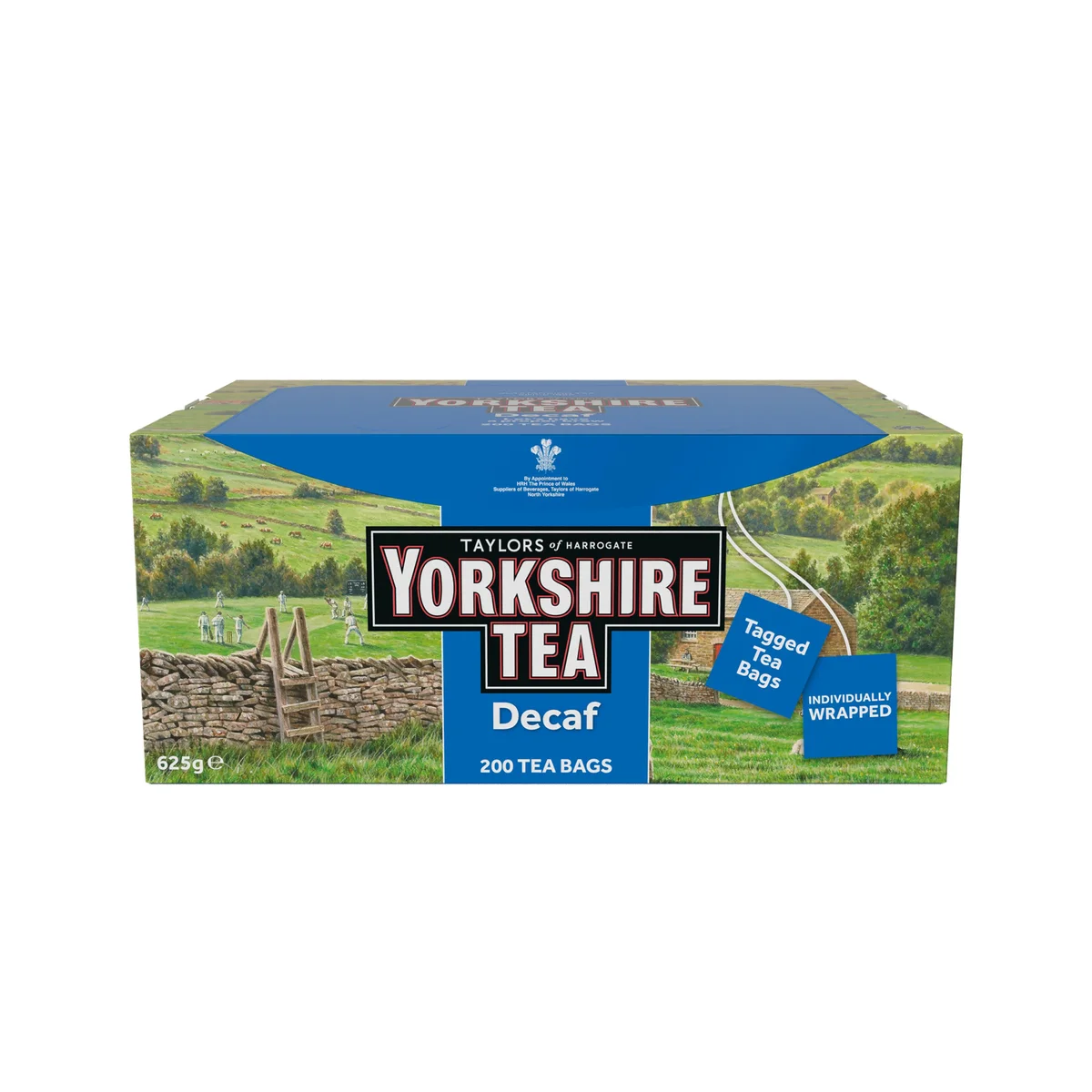 Yorkshire Tea Decaffeinated Tagged And Enveloped Bags (Pack of 200) 1343