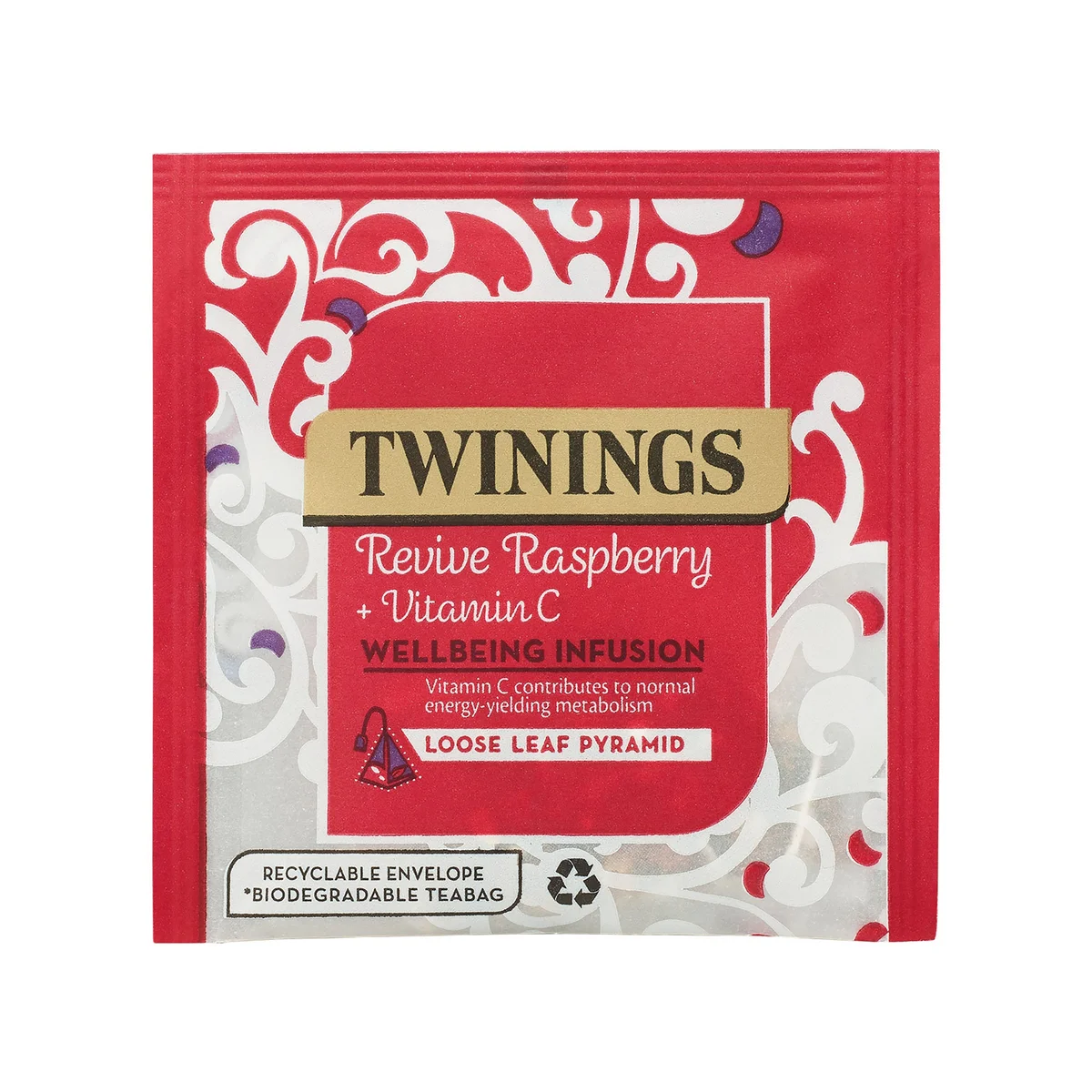 Twinings Revive Raspberry/Hibiscus/Vitamin C Mesh Tea Bags Pyramid Enveloped (Pack of 15) F16869 - Image 2