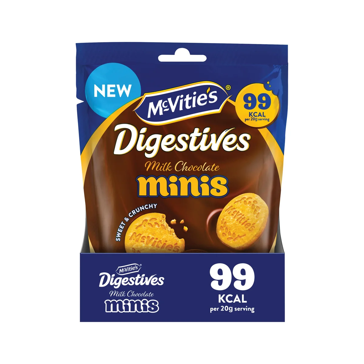 McVities Chocolate Digestive Minis Sharing Pouch Biscuits 80g 44971 - Image 2