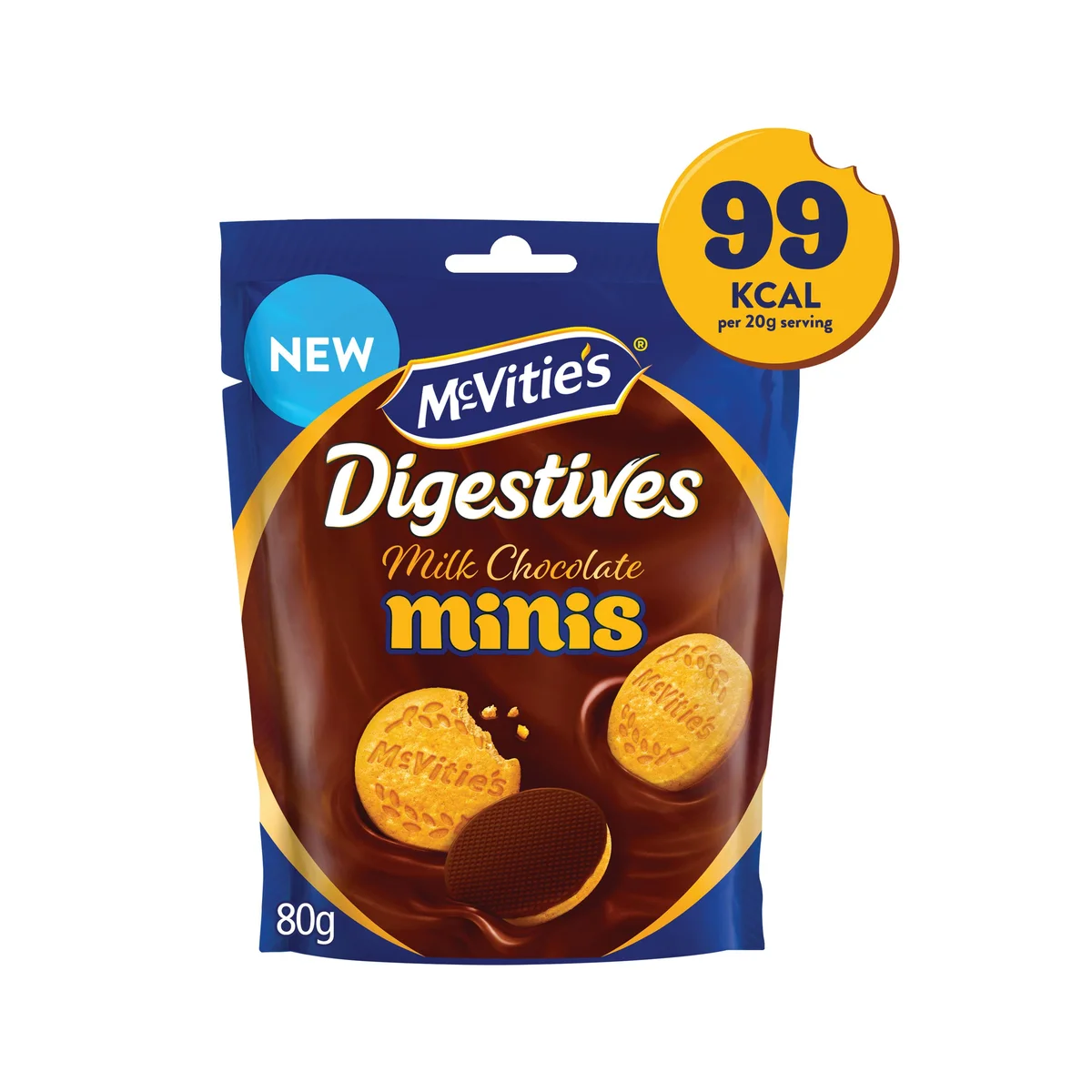 McVities Chocolate Digestive Minis Sharing Pouch Biscuits 80g 44971 - Image 3