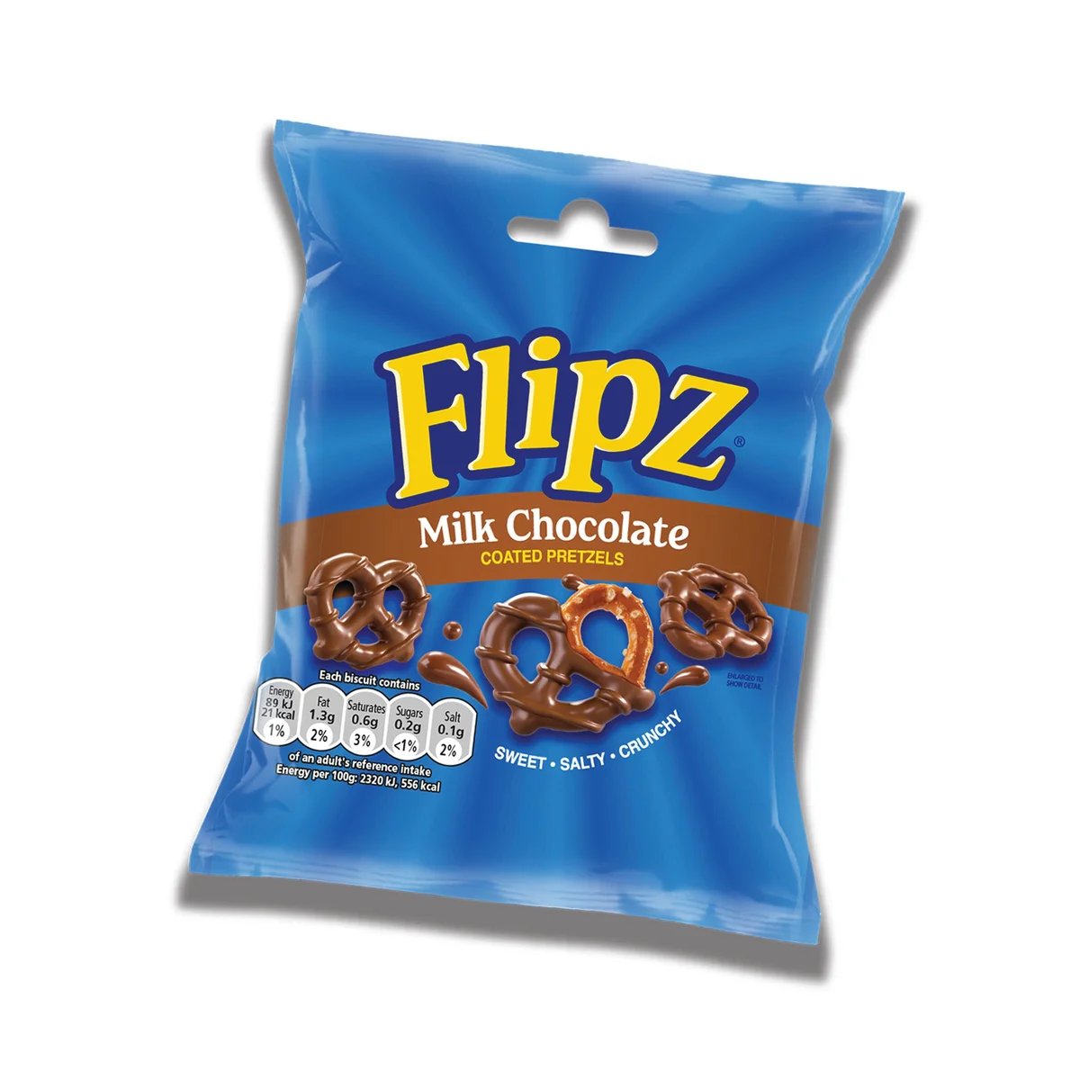 Flipz Milk Chocolate Pretzels Handypack Pouch 39g (Pack of 10) 45985 - Image 2