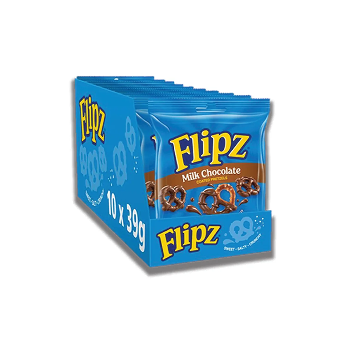 Flipz Milk Chocolate Pretzels Handypack Pouch 39g (Pack of 10) 45985 - Image 3