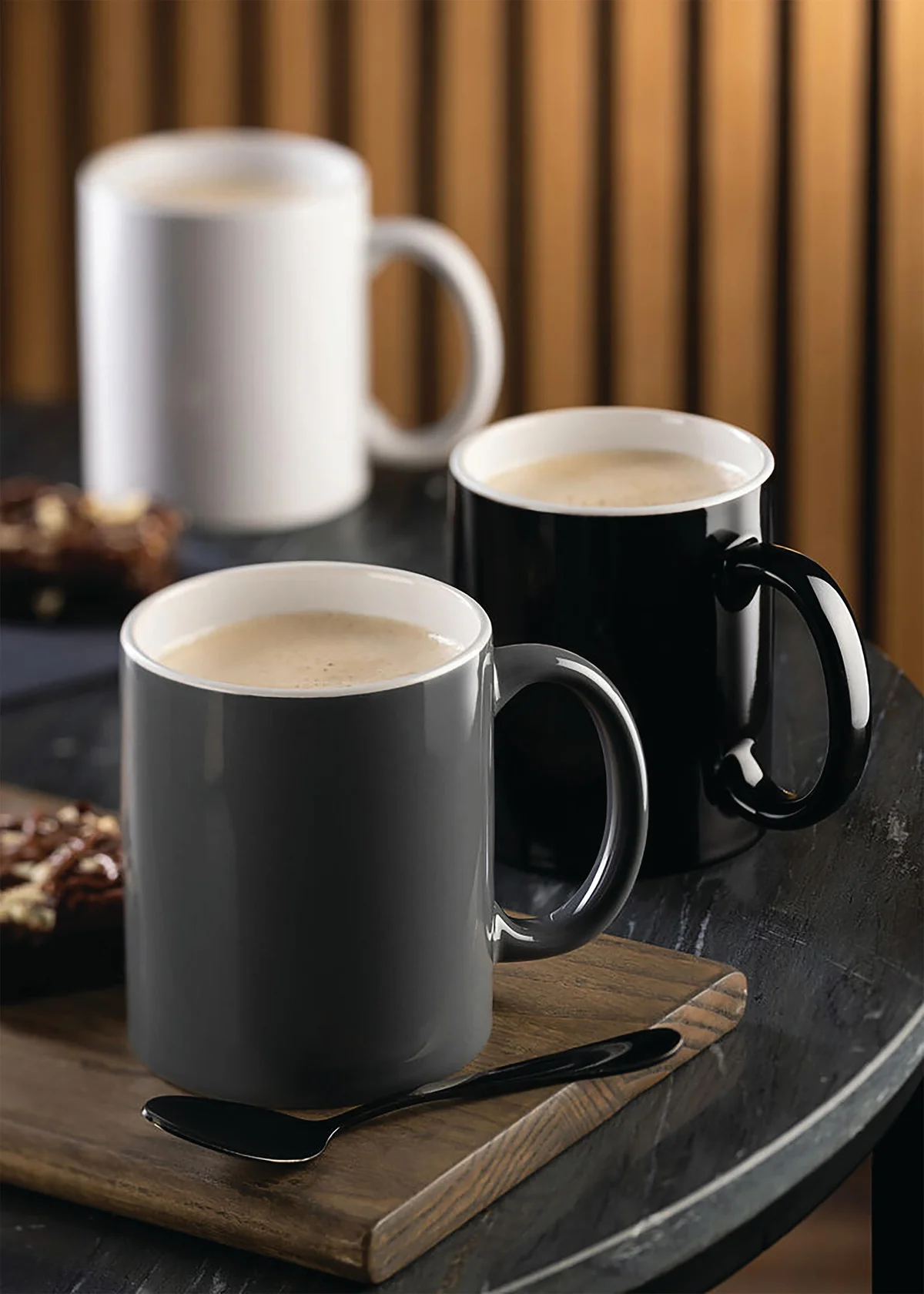 Utopia Pure White Straight Sided Mug 12oz Black (Pack of 12) E90038-00-B01012 - Image 2