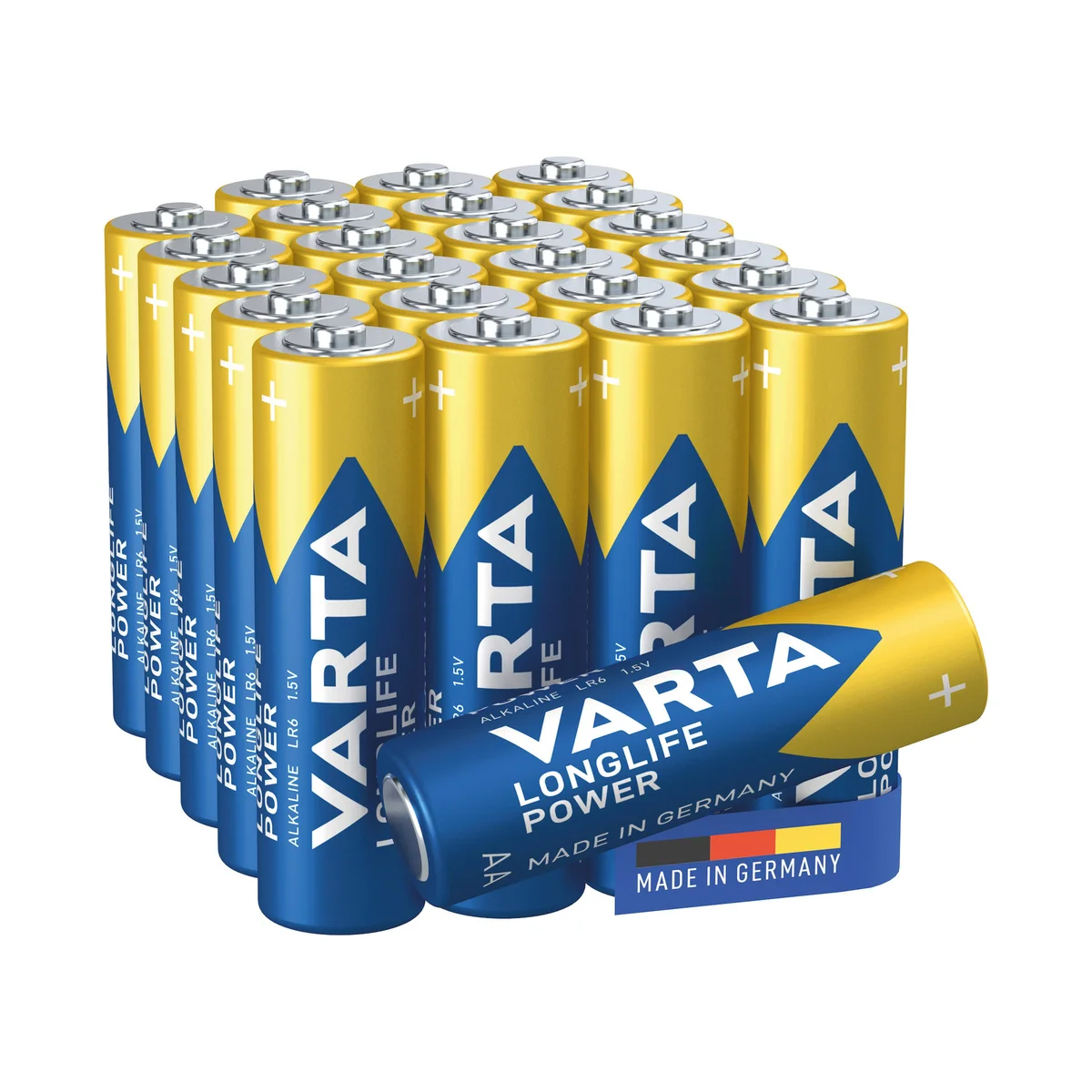 Varta Longlife Power AA Alkaline Battery 1.5V (Pack of 24) 4906121134 - Image 1