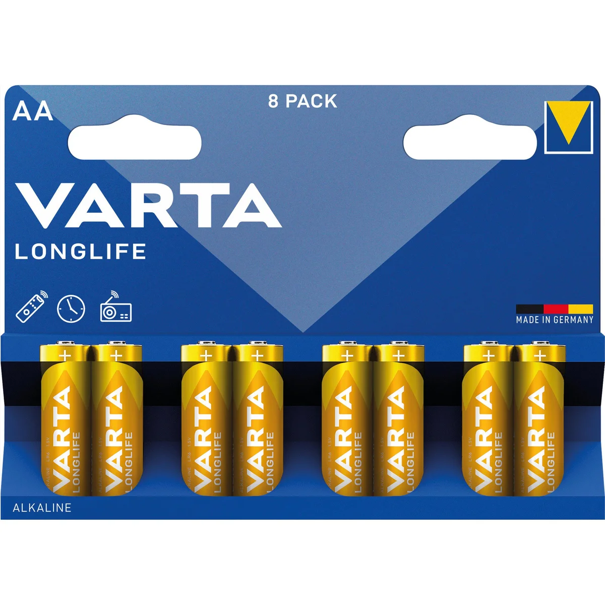 Varta Longlife AA Battery (Pack of 8) 04106101418 - Image 2