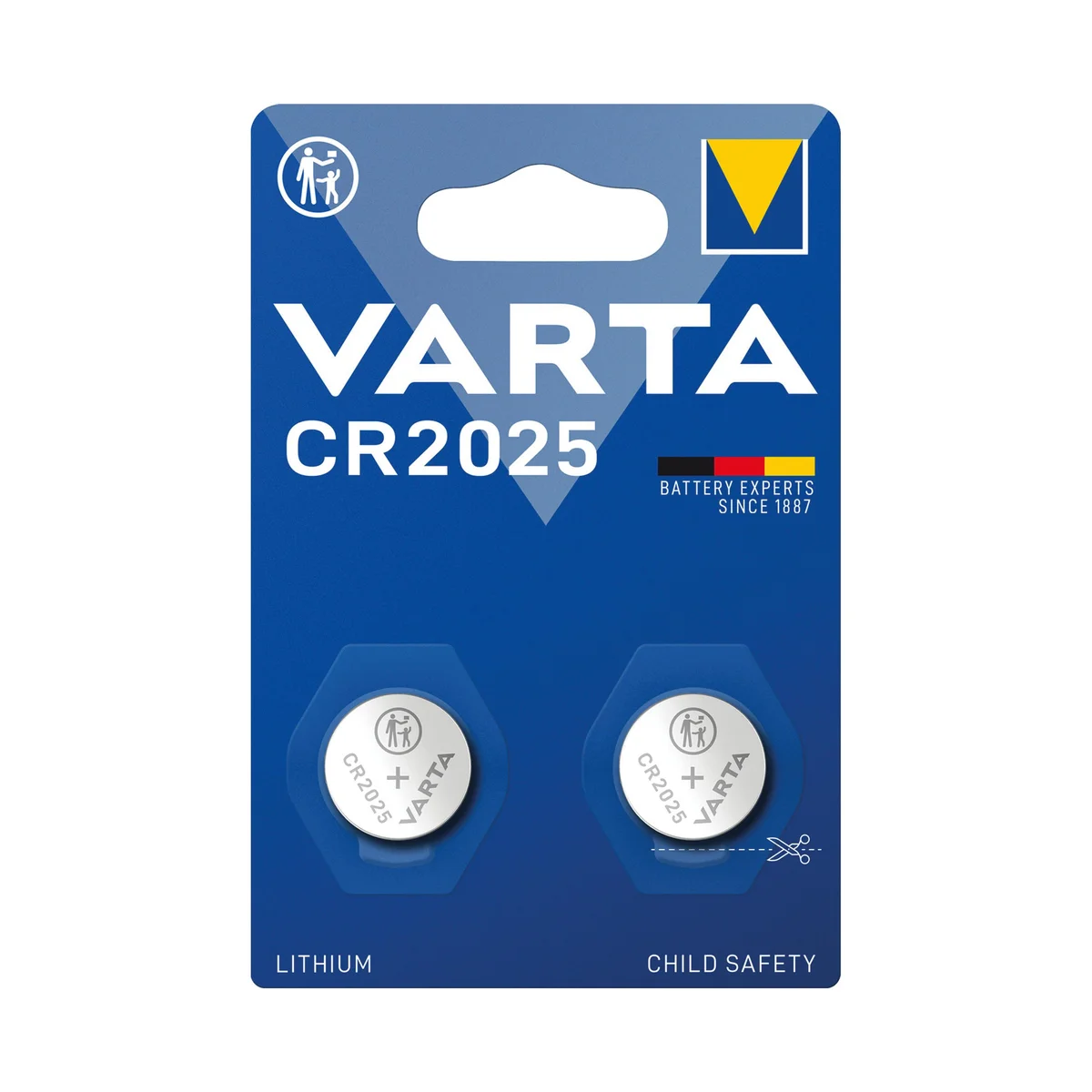 Varta CR2025 Lithium Coin Cell Battery (Pack of 2) 06025101402